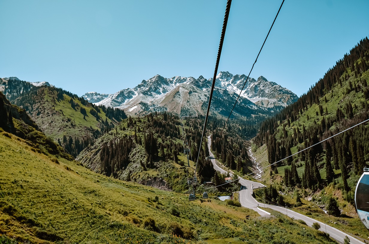 Way to Chimbulak Ski resort. CityTour.Asia