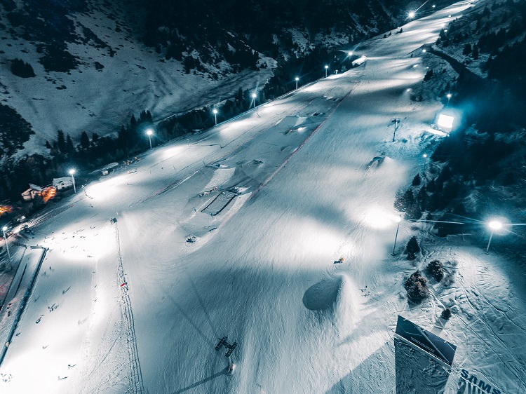 Chimbulak ski resort, night time. CityTour.Asia