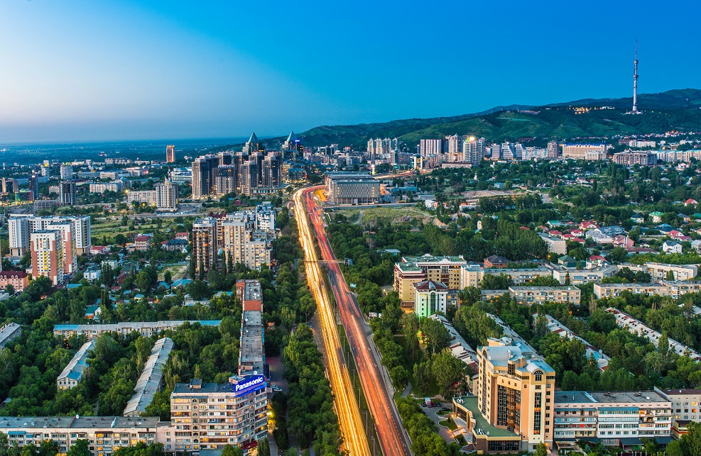 Eastern part of Almaty city centre